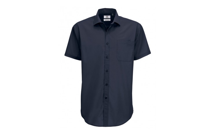 B&C Men's Smart Short Sleeve Poplin Shirt