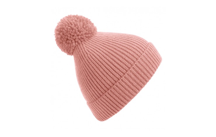 Beechfield Ribbed Pom Pom Beanie