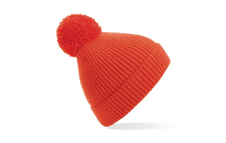 Beechfield Ribbed Pom Pom Beanie