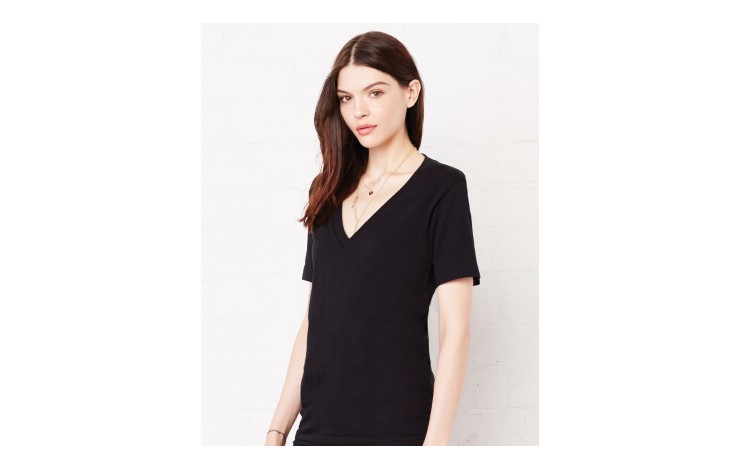 Bella and Canvas Ladies Jersey V-Neck T-Shirt