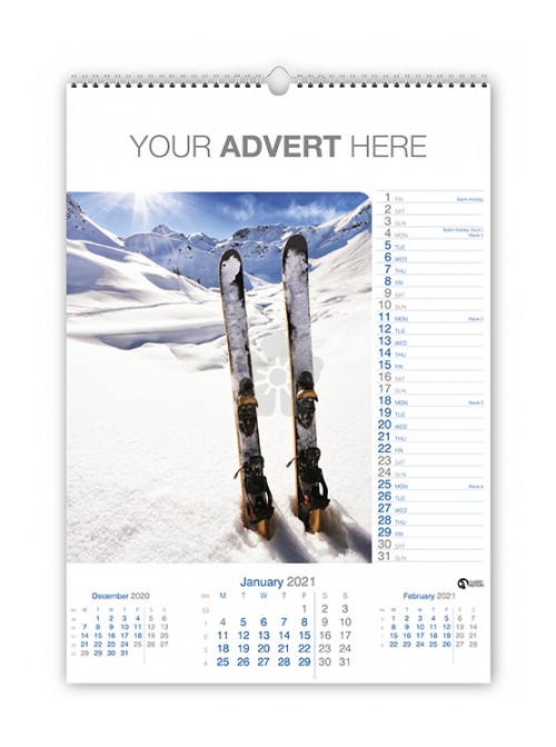 Promotional Bespoke Large Wall Calendar, Personalised by MoJo Promotions