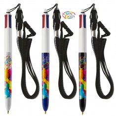 BIC 4 Colour Lanyard Ballpen