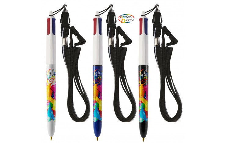 BIC 4 Colour Lanyard Ballpen