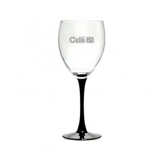 Black Stemmed Wine Glass