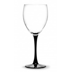 Black Stemmed Wine Glass