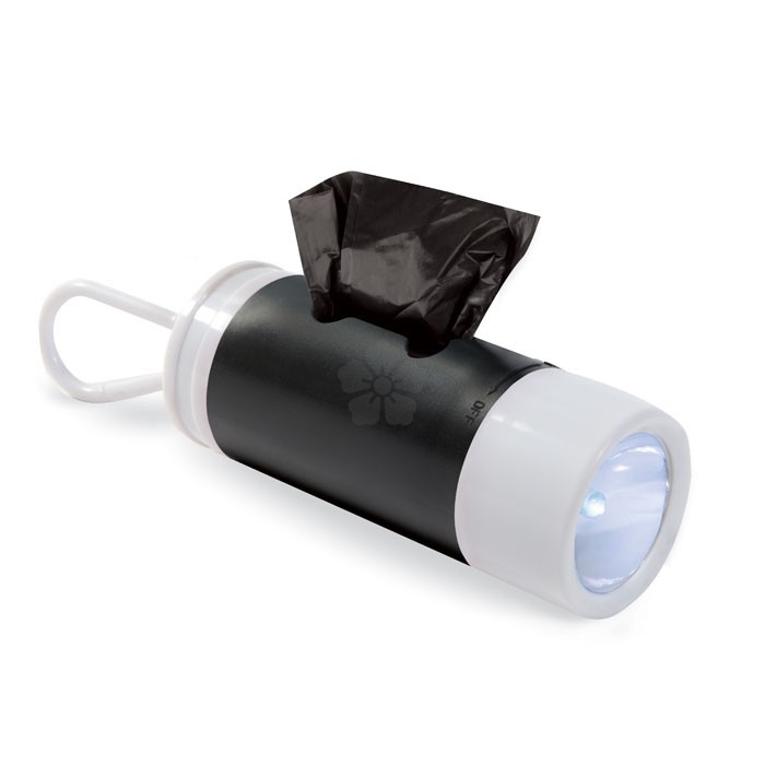 Flashlight poop bag sales dispenser