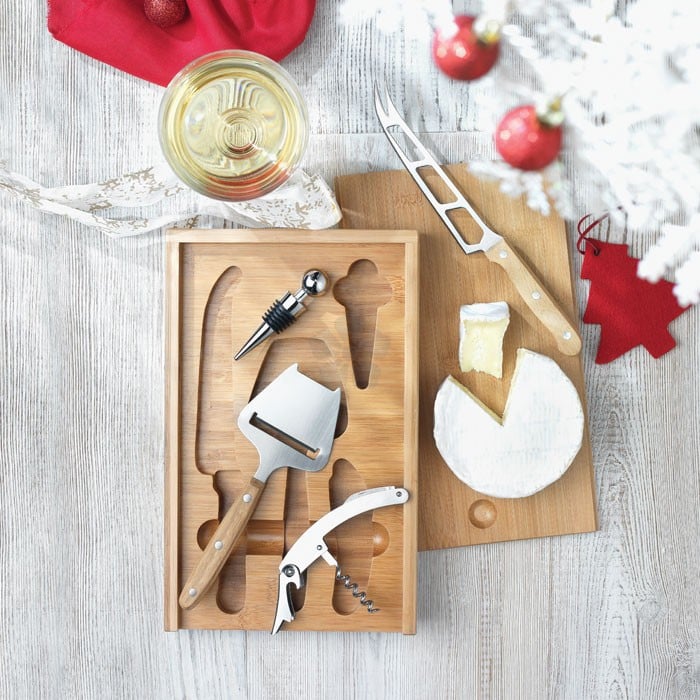 Promotional Cheese and Wine Gift Set, Personalised by MoJo Promotions