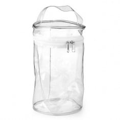 Clear PVC Round Zippered Toiletry Bag