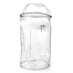Clear PVC Round Zippered Toiletry Bag