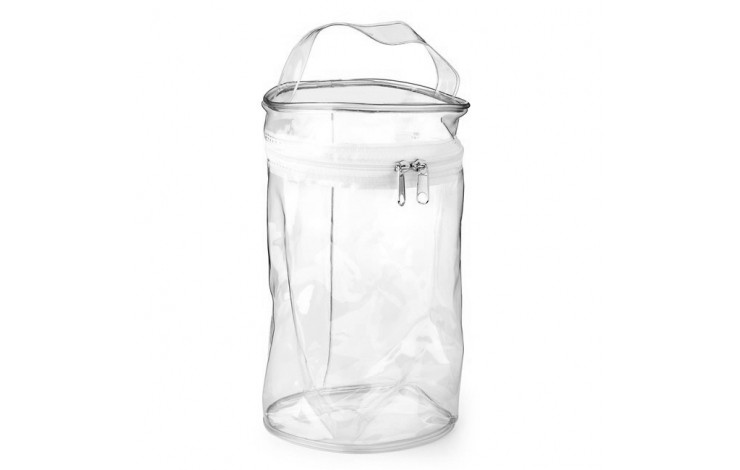 Clear PVC Round Zippered Toiletry Bag