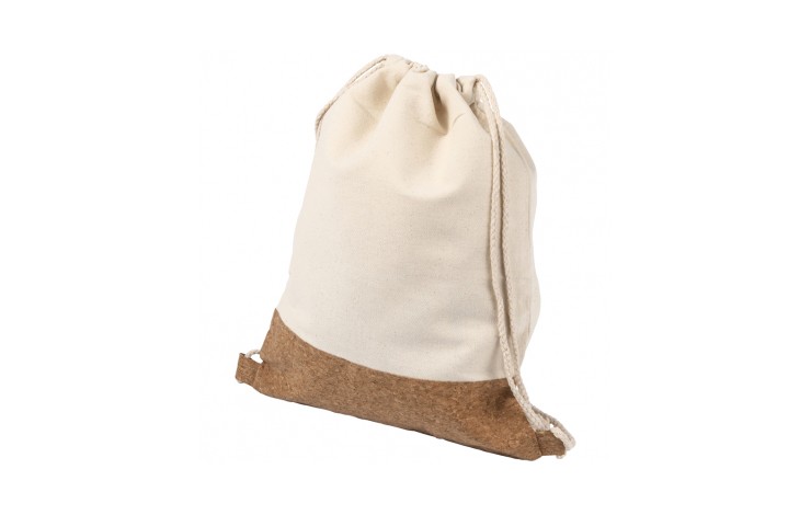 Cotton and Cork Drawstring Bag