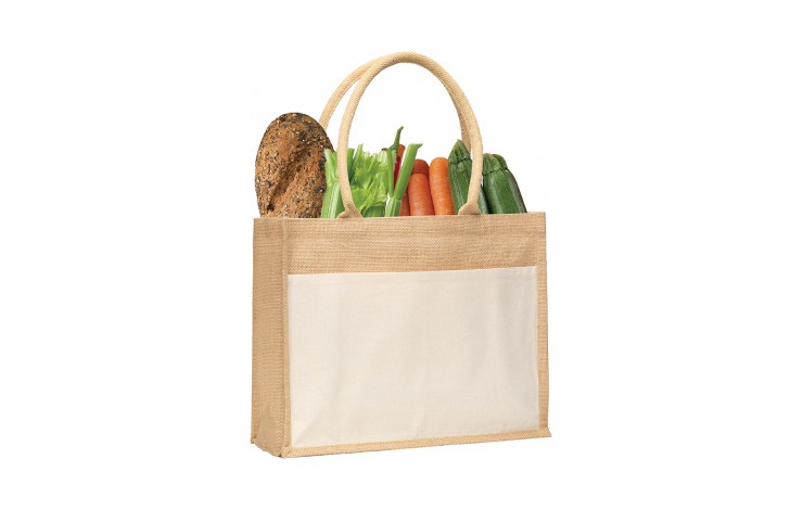 Cotton Trim Jute Bag