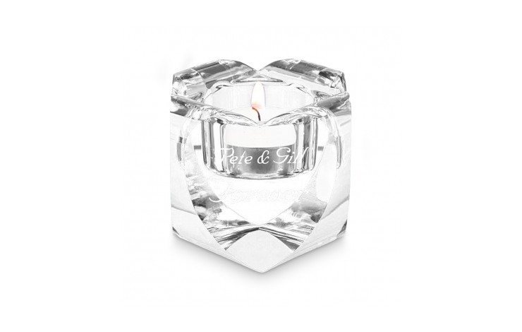 Crystal Heart Candle Holder