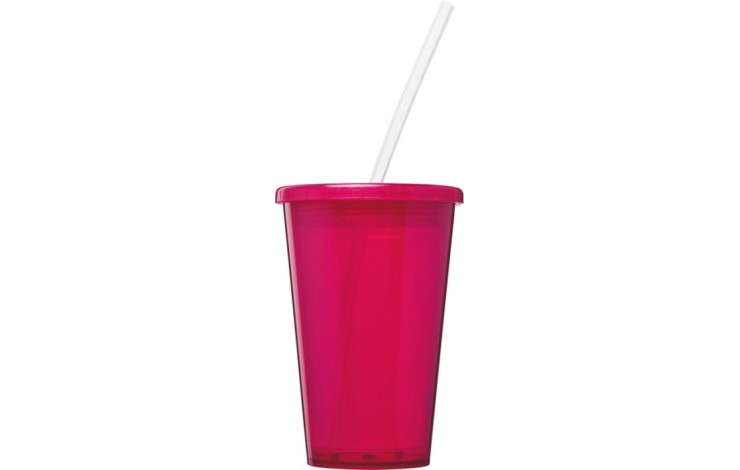 Daresbury Plastic Cup and Straw