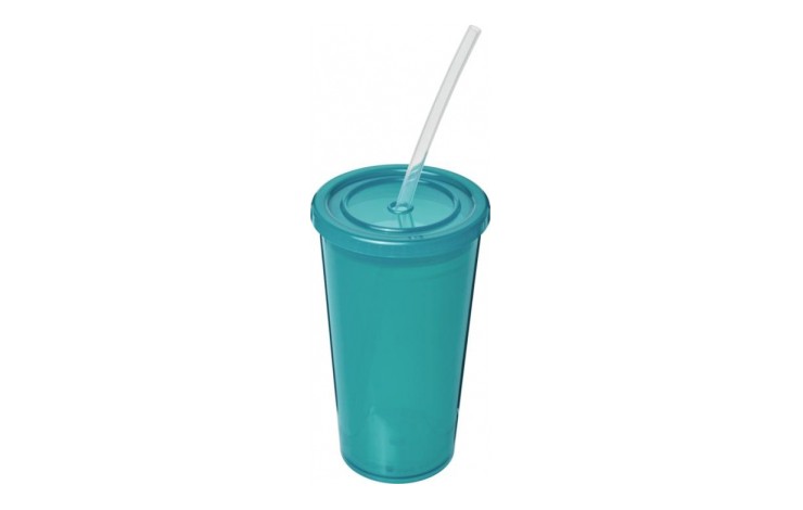 Daresbury Plastic Cup and Straw