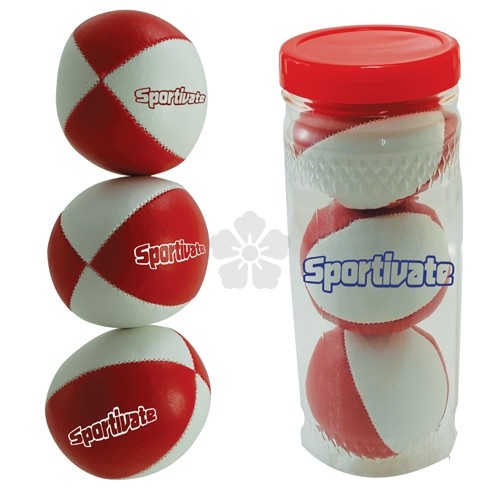 Promotional Deluxe Set of 3 Juggling Balls, Personalised by MoJo Promotions
