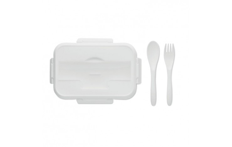 Double Compartment Lunchbox with Cutlery