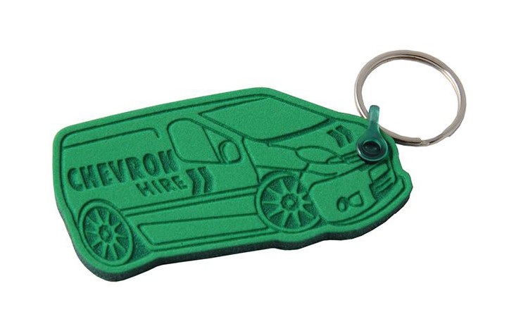 Embossed Foam Keyring