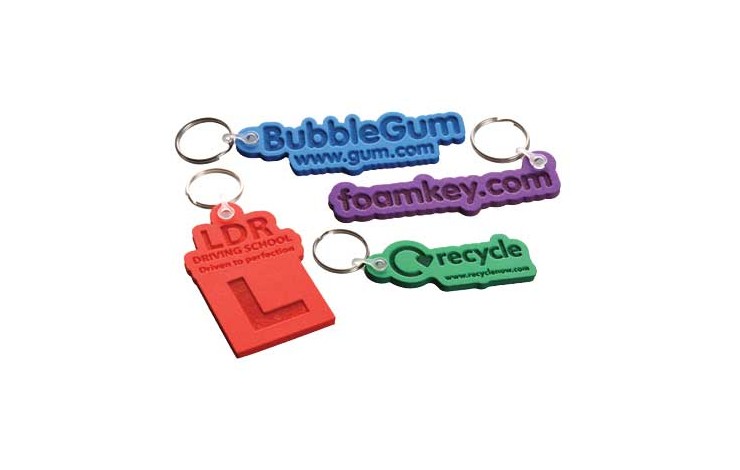 Embossed Foam Keyring