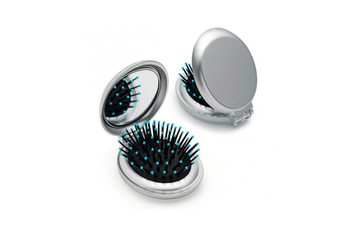 Folding Compact Brush with Mirror