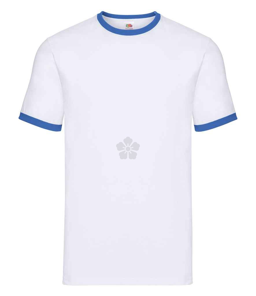 Promotional Fruit of Loom Ringer T Shirt, Personalised by MoJo Promotions