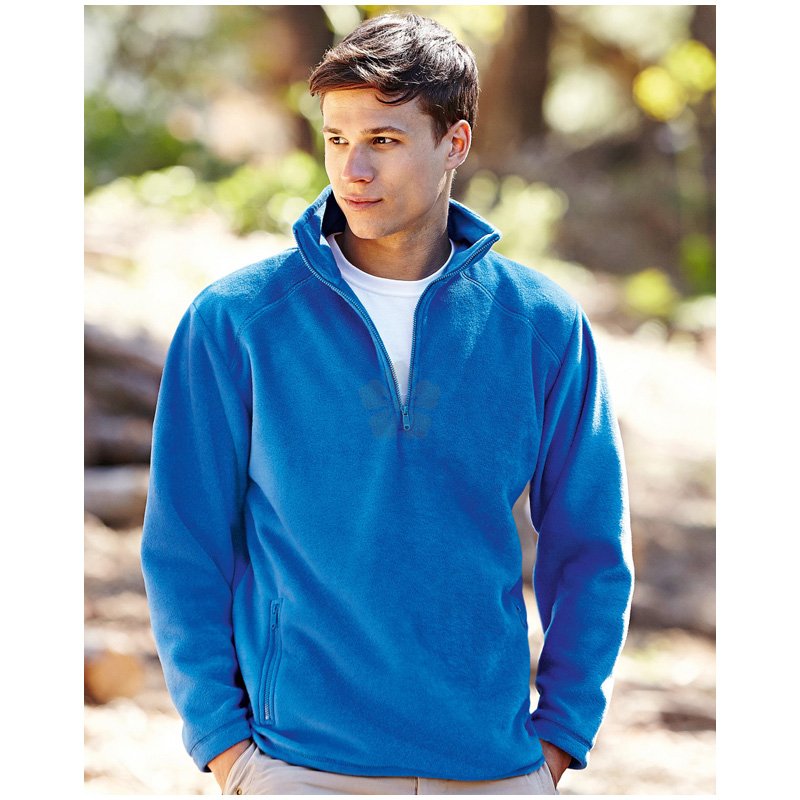 Promotional Fruit Of The Loom Half Zip Outdoor Fleece Personalised by MoJo Promotions