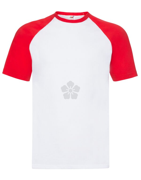 Promotional Fruit of The Loom Baseball T-Shirt, Personalised by