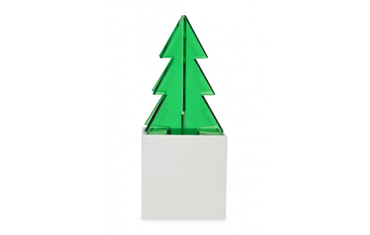 Aluminium Pot With Recycled Acrylic Christmas Tree