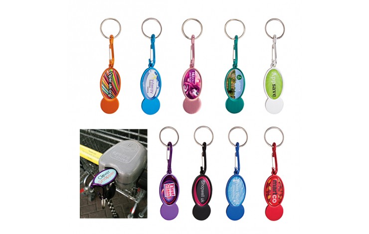 Full Colour Trolley Coin Keyring - Express