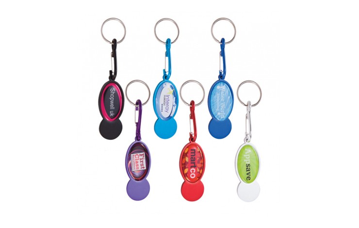 Full Colour Trolley Coin Keyring - Express