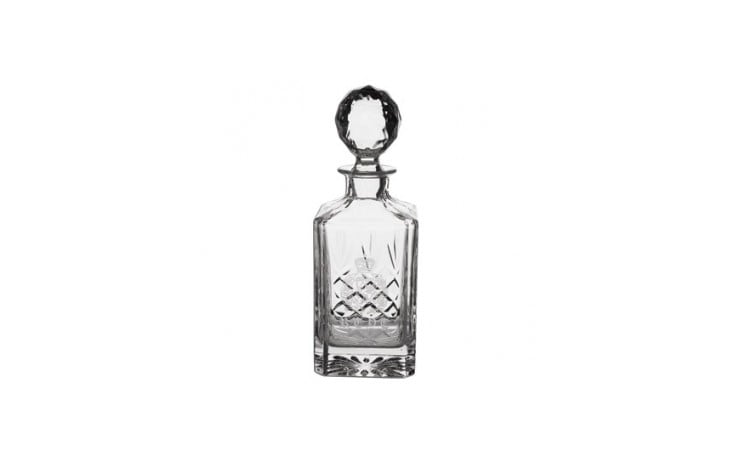 Gallery Lead Crystal Panel Square Spirit Decanter