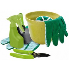 Garden Set In Green Flower Pot