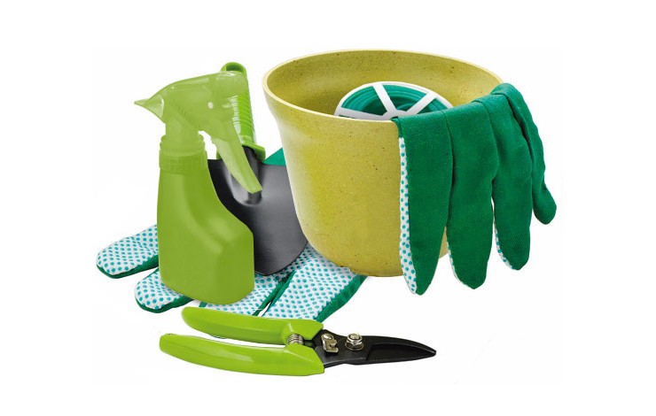 Garden Set In Green Flower Pot