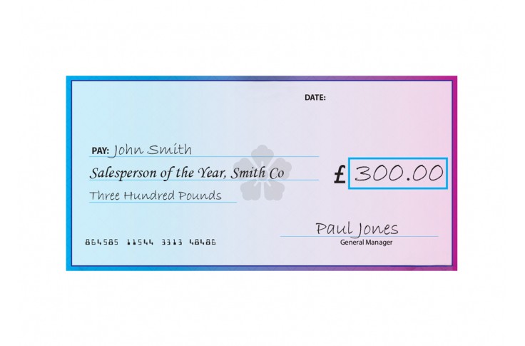 Promotional Cheque Examples Promotional Giant Charity Cheque, Personalised by MoJo Promotions