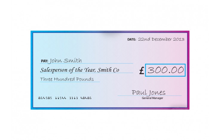 Giant Charity Cheque