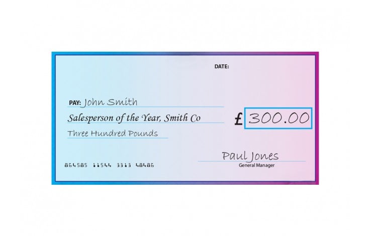 Giant Charity Cheque