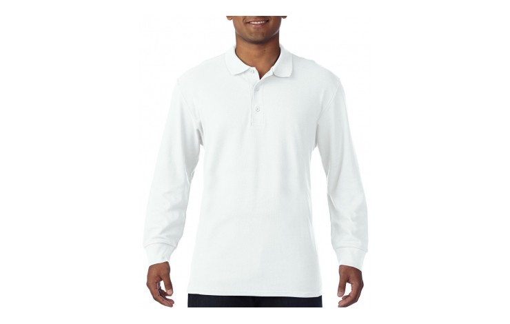 Gildan Premium Cotton Double Pique Long Sleeve Polo