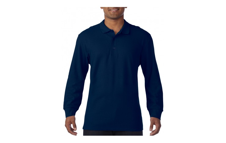 Gildan Premium Cotton Double Pique Long Sleeve Polo