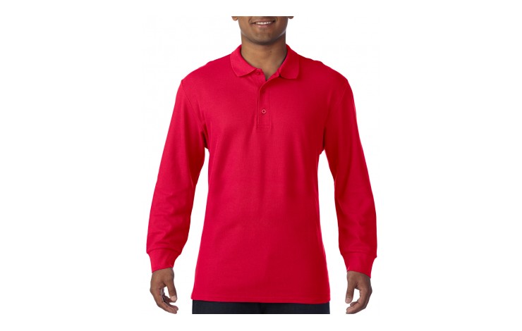 Gildan Premium Cotton Double Pique Long Sleeve Polo