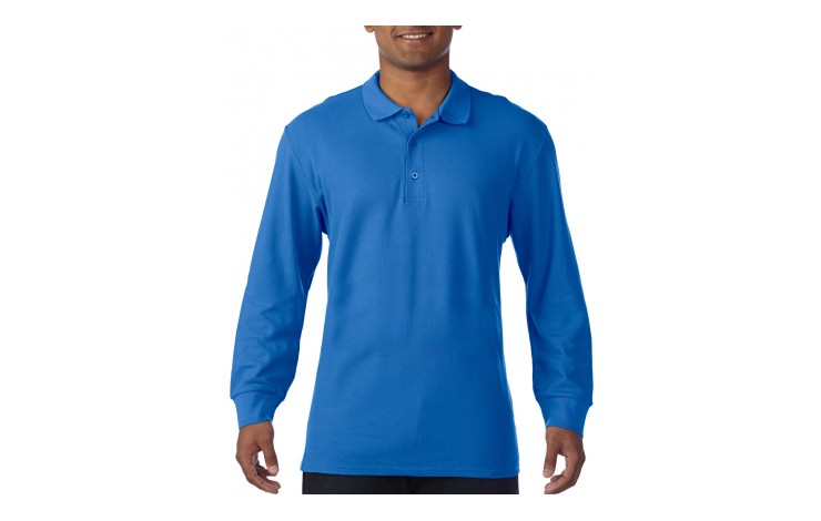 Gildan Premium Cotton Double Pique Long Sleeve Polo