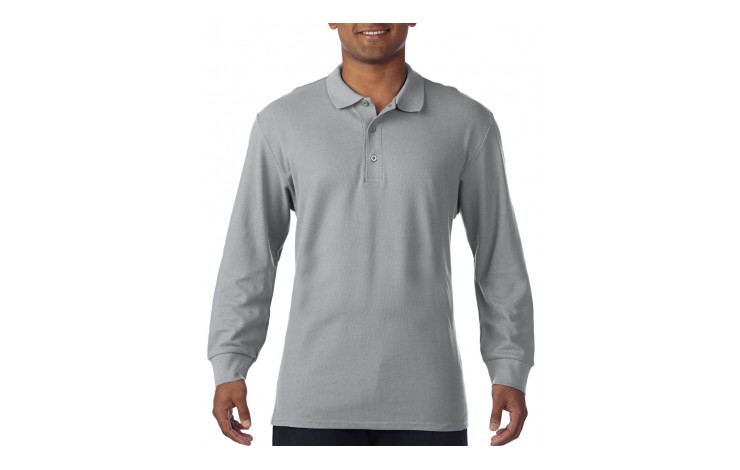 Gildan Premium Cotton Double Pique Long Sleeve Polo