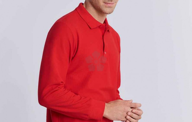 Gildan Premium Cotton Double Pique Long Sleeve Polo