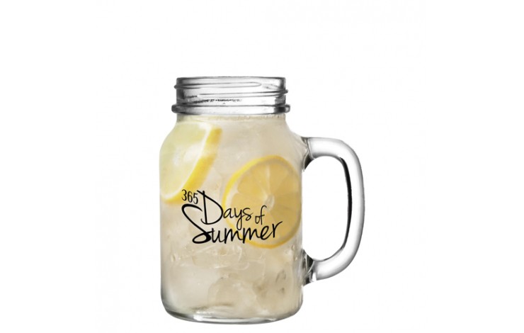 Glass Mason Jar with Handle