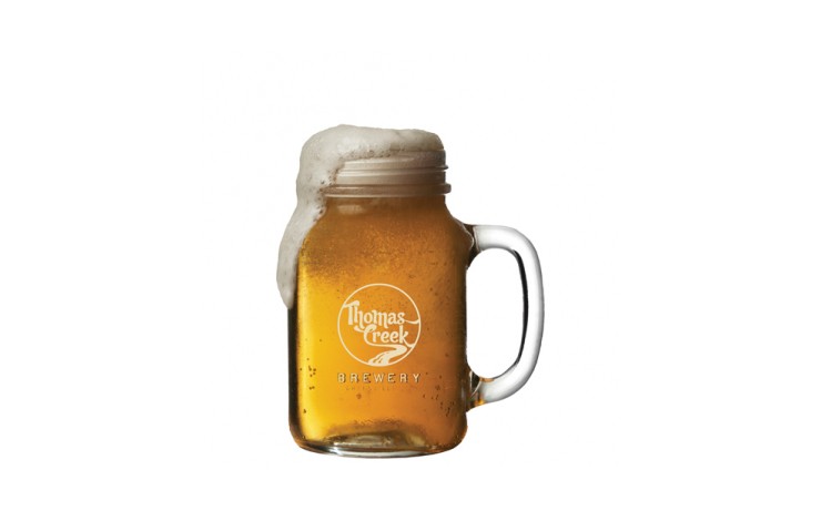 Glass Mason Jar with Handle