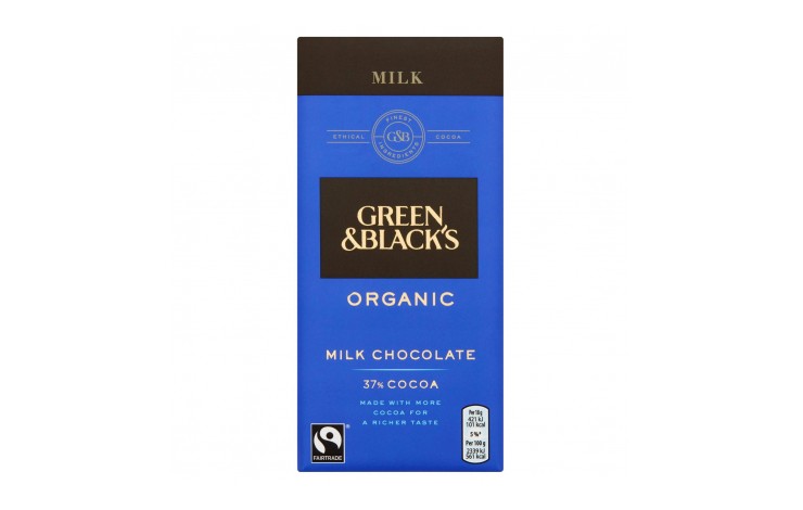 Green & Black's 90g Organic Milk Chocolate Bar