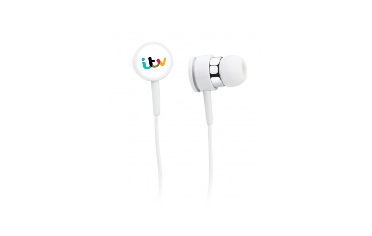 Silver Trim Earphones with Case
