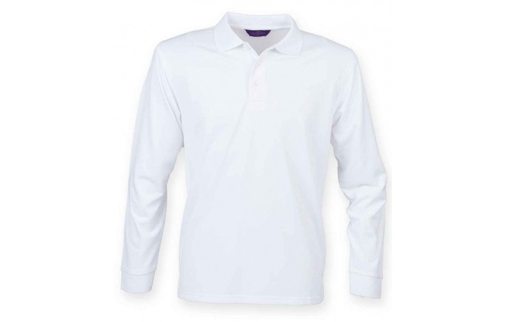 Henbury Coolplus Unisex Long Sleeve Polo