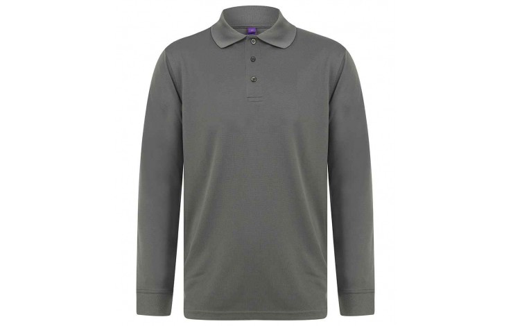 Henbury Coolplus Unisex Long Sleeve Polo