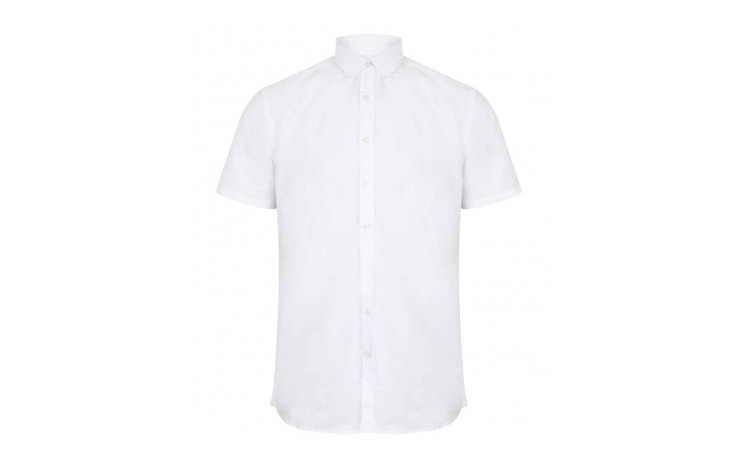 Henbury Modern Short Sleeve Oxford Shirt