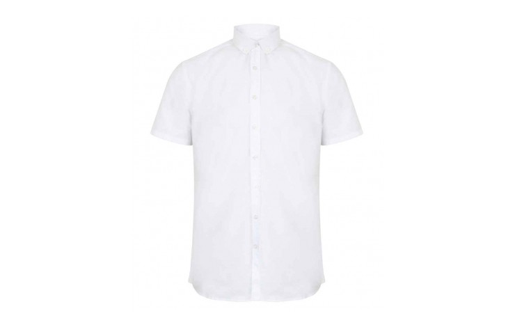 Henbury Modern Short Sleeve Oxford Shirt